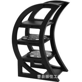 木质多层展示架木制水晶宝石展示架桌面式置物架哥特式月亮展示架