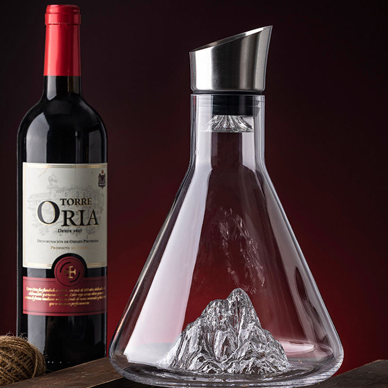 Iceberg cascada vino tinto decantador casero de lujo ligero de alta gama vidrio de cristal vino dispensador de vino extranjero botella de vino
