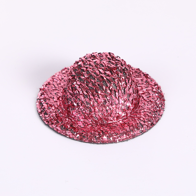 5,8 cm de lentejuelas gruesas, gorras redondas, gorras de bar de baile, horquillas, gorras de fieltro, gorras desnudas, accesorios de bricolaje image 10