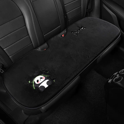 Wool pad, Cartoon Car Seat Cushion Single - rear-three-seater-mysterious-black-quantity-1