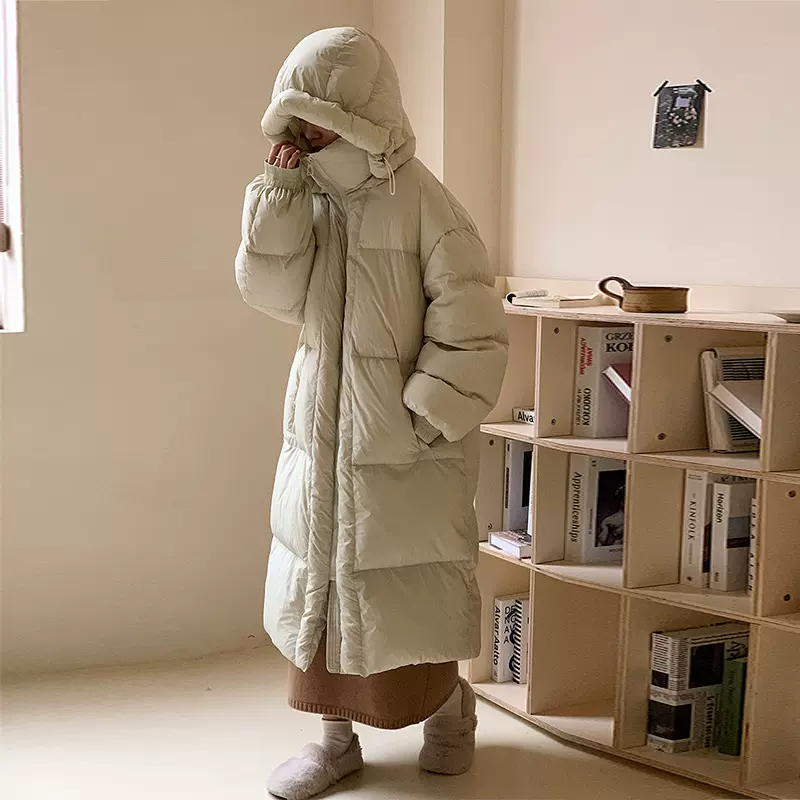 中长款羽绒服女高级感鸭绒2024年新款韩版冬季女士羽绒服女