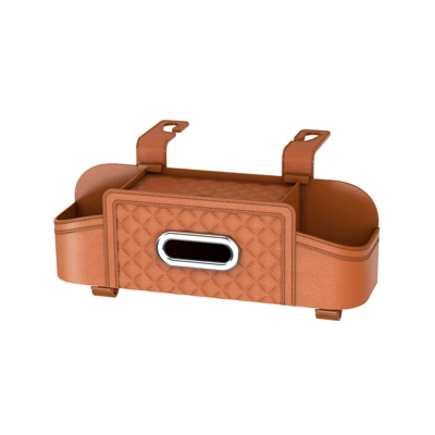 Car storage bag/box hanging tissue box, multifunctional car - orange-seat-back-storage-box