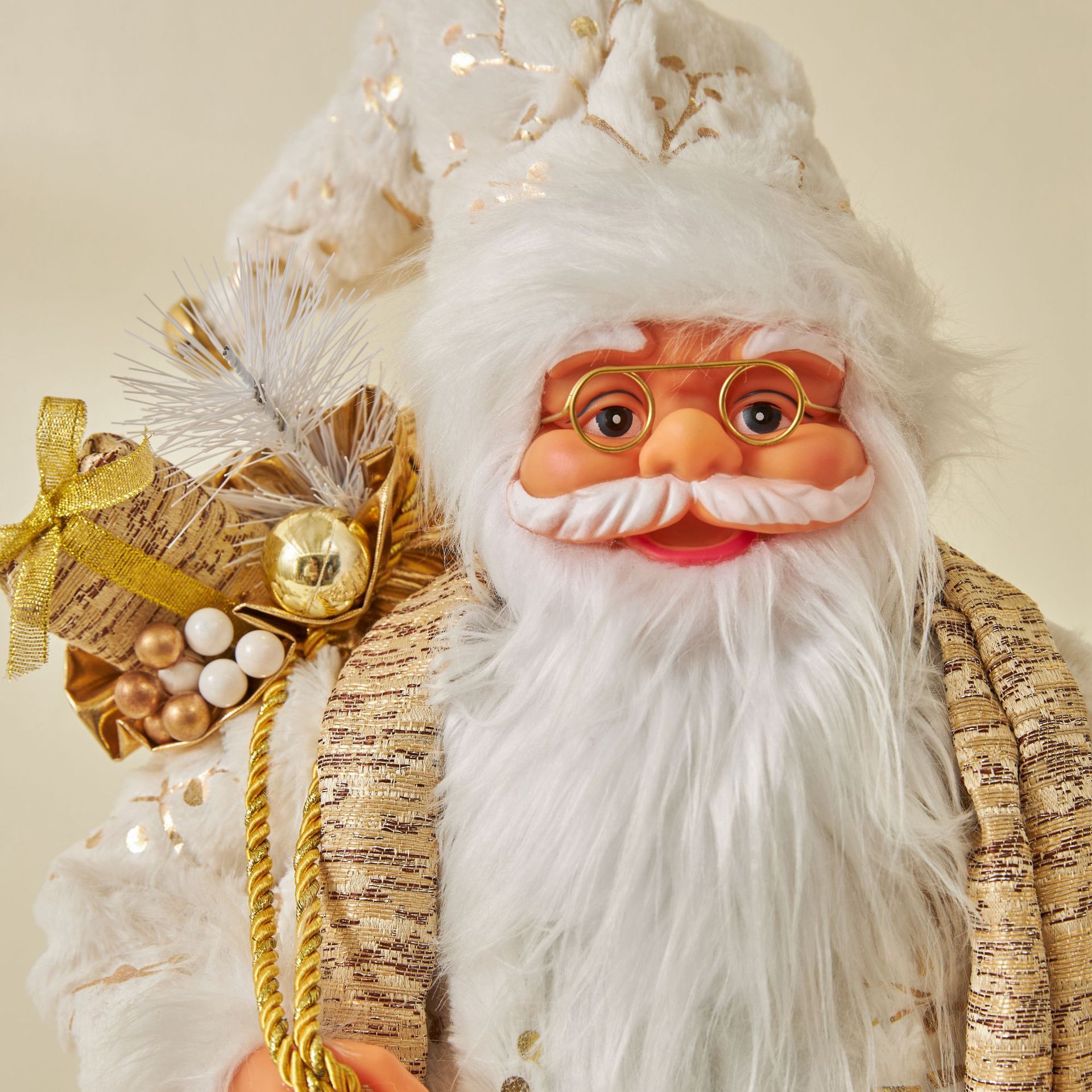 Golden Santa Claus decoración 30/45/60cm Navidad muñeca ventana decoración del hogar creativo nuevo transfronterizo