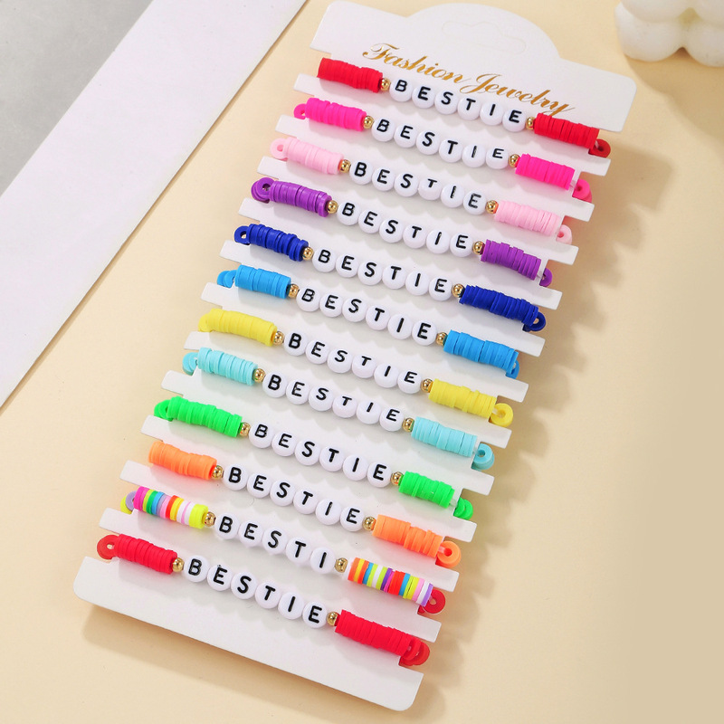 Cross-border Hot Sale Colorful Multi-layer Stacked Wear Bestie Bracelet Friendship Gift Party y2k Bohemian Style Bracelet