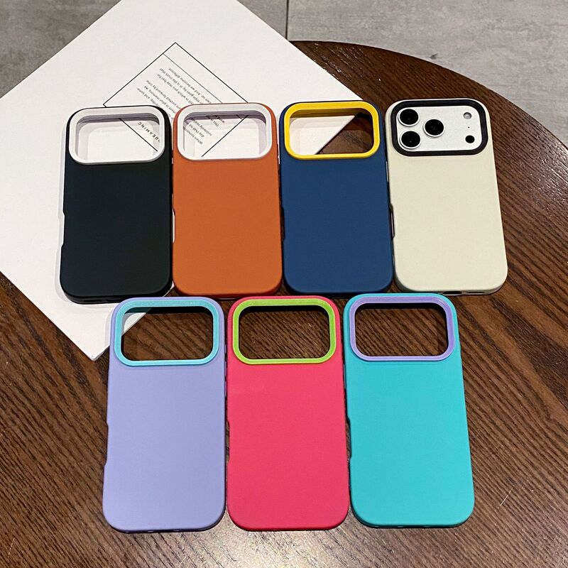 Casual Pure Color Frosted Shell Three-In-One Suitable for Iphone16Pro Max Apple 17 Mobile Phone Case 15/14 Silicone Casual Pure Color Frosted Shell Three-In-One Suitable for Iphone16Pro Max Apple 17 Mobile Phone Case 15/14 Silicone