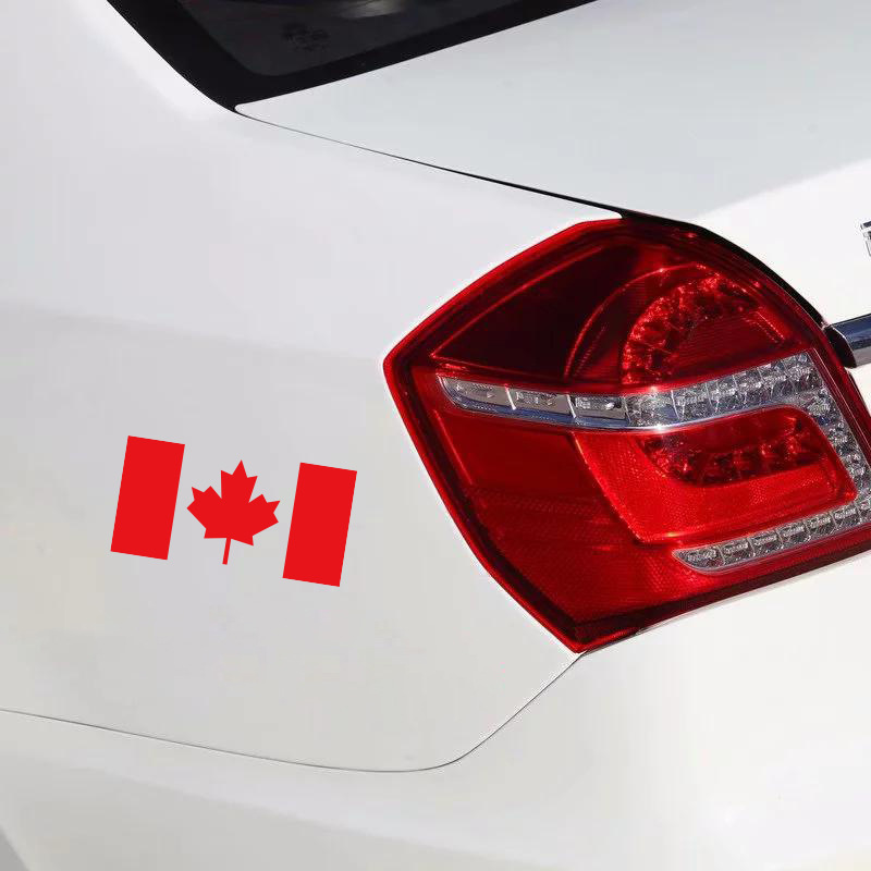 外贸车贴个性创意潮酷加拿大枫叶国旗PVC不干胶车身装饰