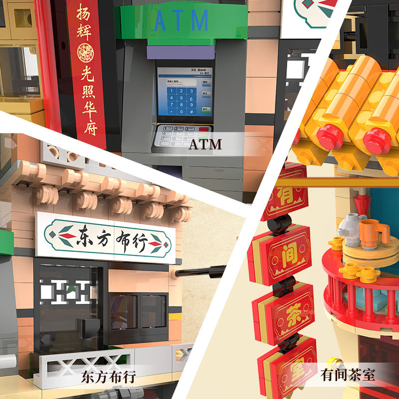 China Bangkok City Street View arquitectura compatible LEGO MINI granular puzzle para niños ensamblaje juguetes regalos adornos