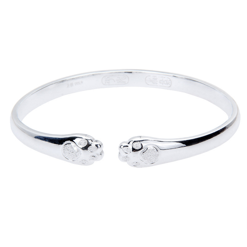 Bendito garra de gato, paz, alegría, pulsera, temperamento de nicho, diseño simple, sentido avanzado, todo fósforo, pulsera de apertura diaria, mujer