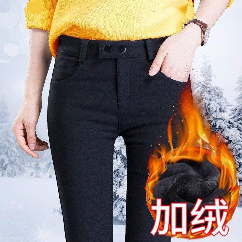 검은색 바지 [두꺼운 벨벳]