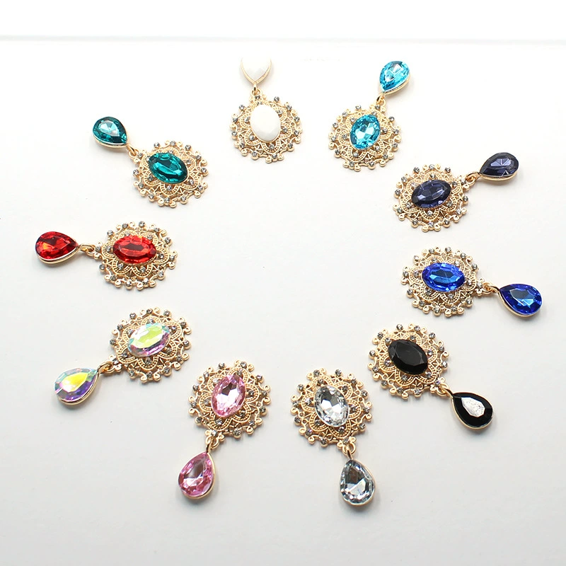 Diamond drop-shaped, accessory, golden accessories, 25×46mm, DIY