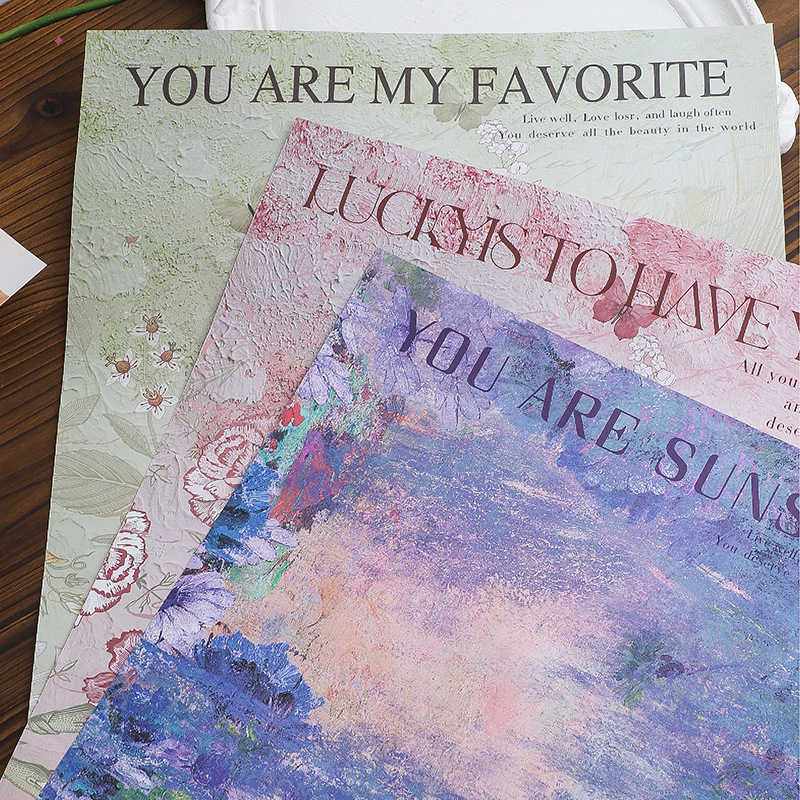 复古熙梦花园典雅芬芳玫瑰防水礼品花束包花纸花店鲜花包装纸资材