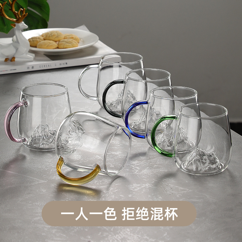 Resistente a altas temperaturas oficina en el hogar vista montaña taza de hongos colorido nicho de diseño de alta calidad taza de café de leche taza de agua