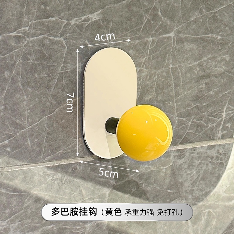 Gancho para baño Gancho para ropa que no deja marcas detrás de la puerta de viscosa de carga fuerte sin perforación Gancho para toallas en la pared del baño