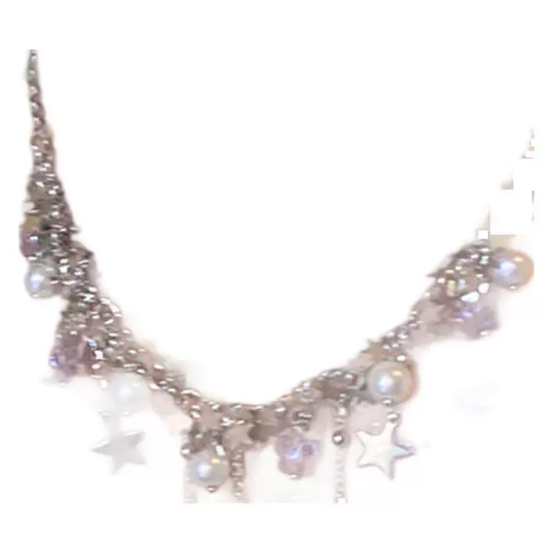Cute necklace from pearl with tassels, chain for key bag 