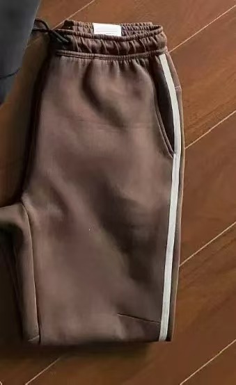 25年春秋新作ファスナーシャツスポーツカジュアルフード付きジャケット長ズボン空気層綿反射ゴムセット男