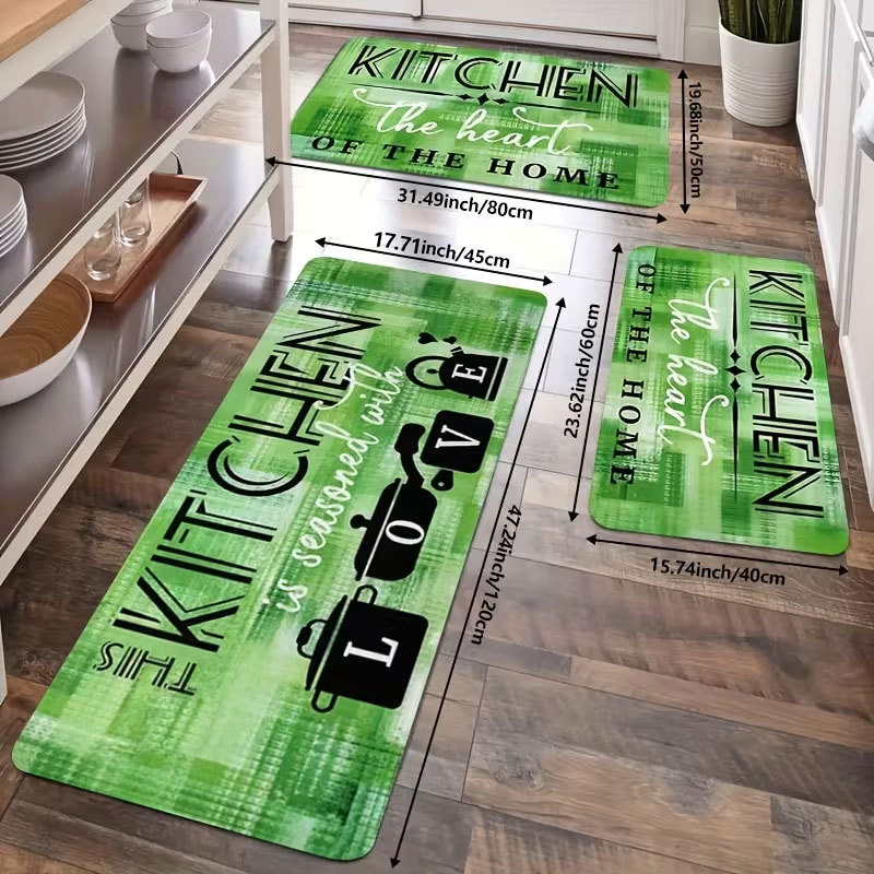 Cocina transfronteriza de tres piezas cojín de piso lavable barro de diatomas absorción de agua a prueba de aceite cojín de alfombra resbaladiza resistente a la suciedad cojín de pies