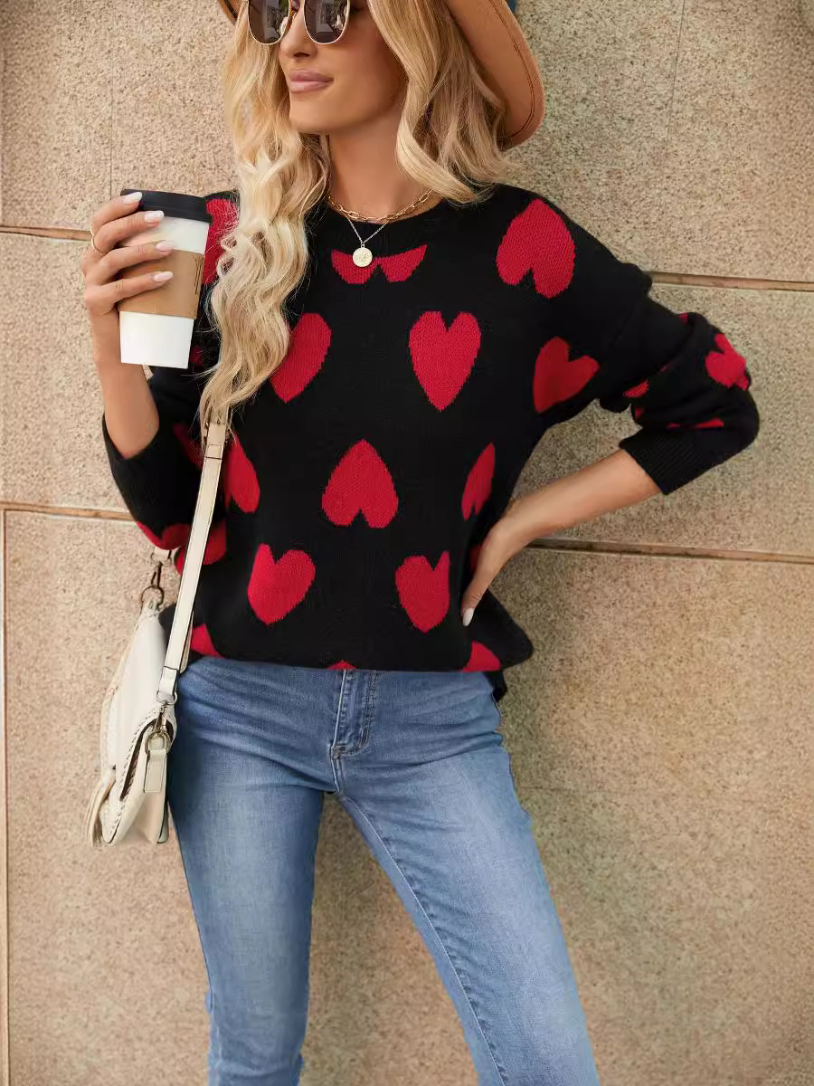 Heart Full Jacquard Sweater Image 4