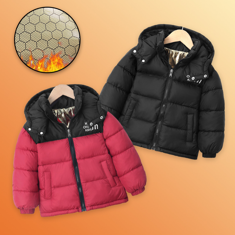 860 nueva ropa de algodón para niños grandes bebés engrosados ropa de algodón negro de oro de grafeno chaqueta de color caliente comercio exterior