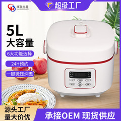 工厂批发家用宿舍智能迷你电饭煲煲粥煮汤电蒸锅5升900功率电煮锅