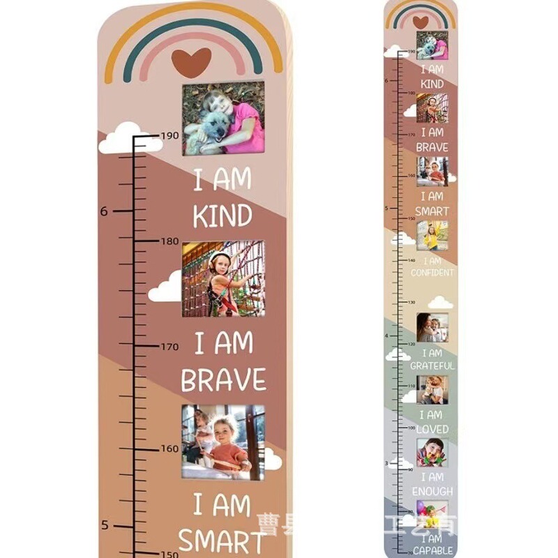Wooden Children's Height Gauge with Photo Frame Children's Growth Memorial Measuring Gauge Children's Height Record Ruler Photo Frame Wooden Children's Height Gauge with Photo Frame Children's Growth Memorial Measuring Gauge Children's Height Record Ruler Photo Frame