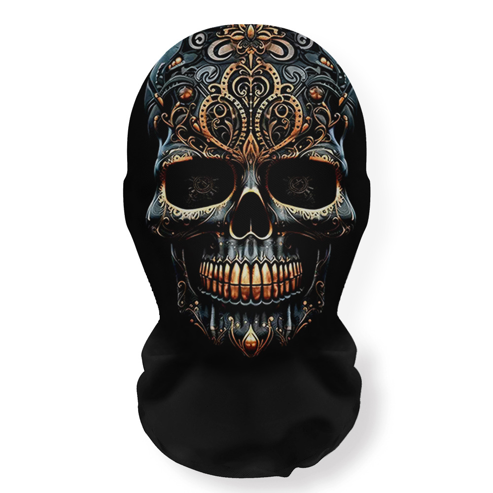 Cross-border Halloween Skull Series props parodia máscaras cubierta de cabeza nuevos productos spot todo el rostro protector solar extraño