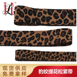 热销欧美豹纹松紧带跨境货源亚马逊假发发带裤子腰头弹力带提花带