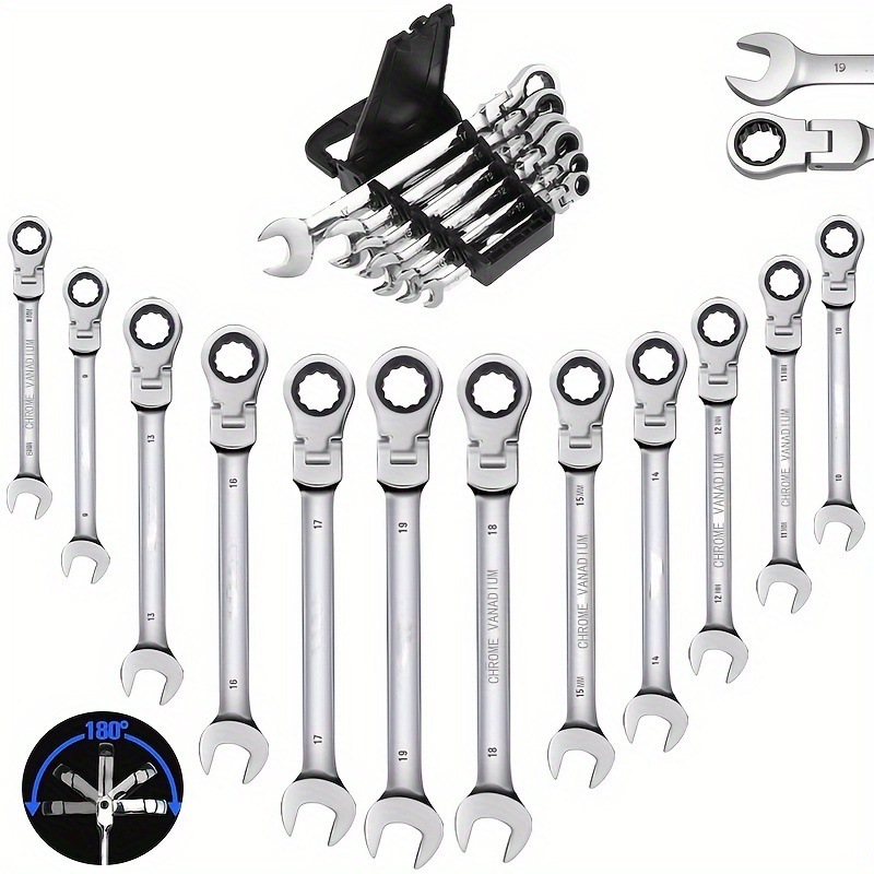 万向72齿棘轮扳手两用扳手活动头棘轮扳手开口梅花省力快速 扳手