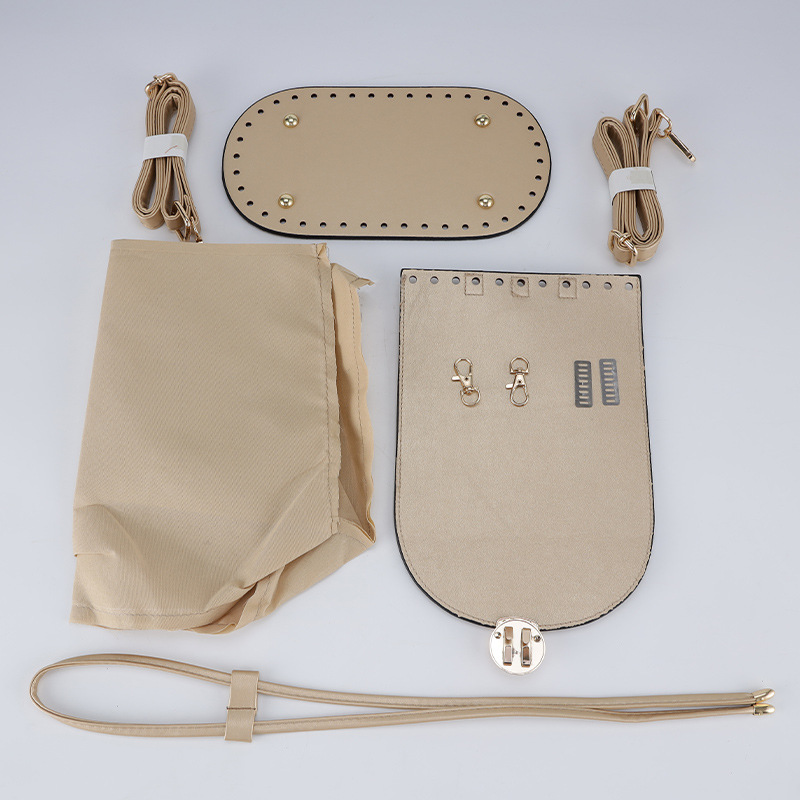 Set de 5 Piezas para Bolsos Tejidos: Accesorios de Metal para Bolsos de PU, Hechos a Mano, Entrega Inmediata