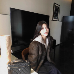 回归主义韩剧女主加拿大草原兔真毛年轻款复古毛毛皮草外套女