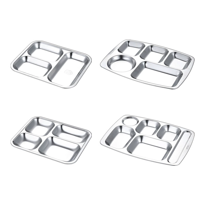 School dinner plate stainless steel for students