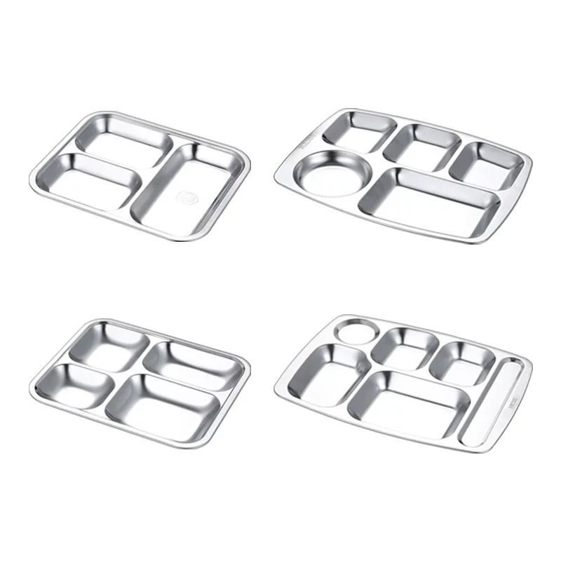 School dinner plate stainless steel for students