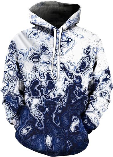 Primavera y otoño de los hombres, hombros anchos, mangas largas, cordón, bolsillo, suéter con capucha, 2024, venta caliente, color de contraste, impresión digital 3D