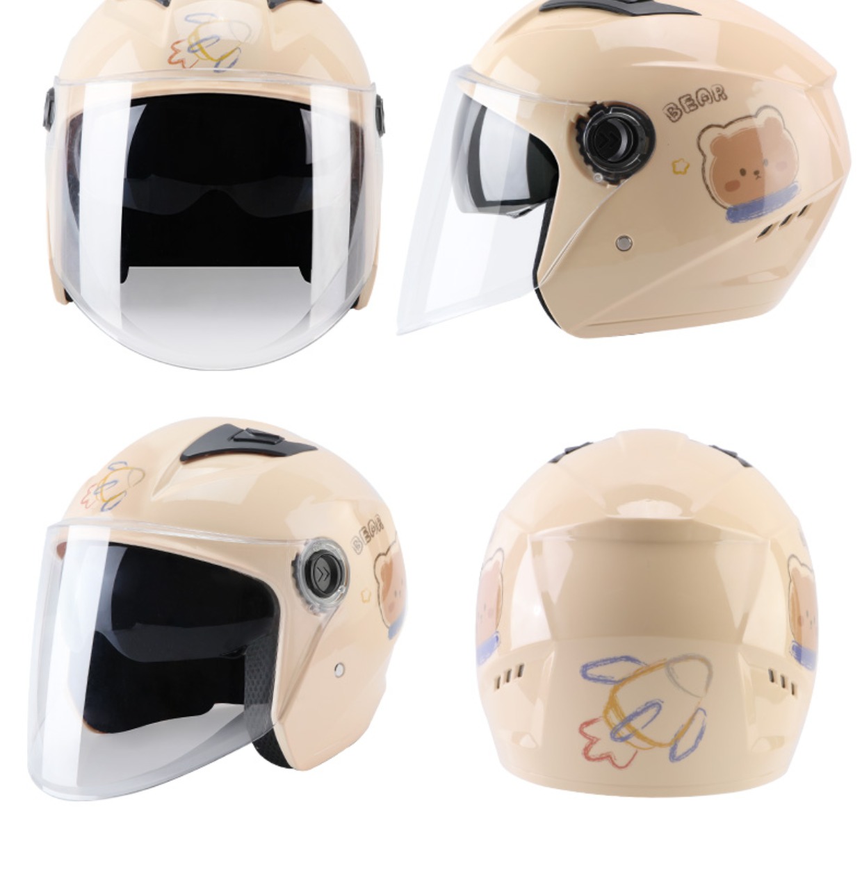 Electric Motorcycle Helmet Men Women Summer Winter