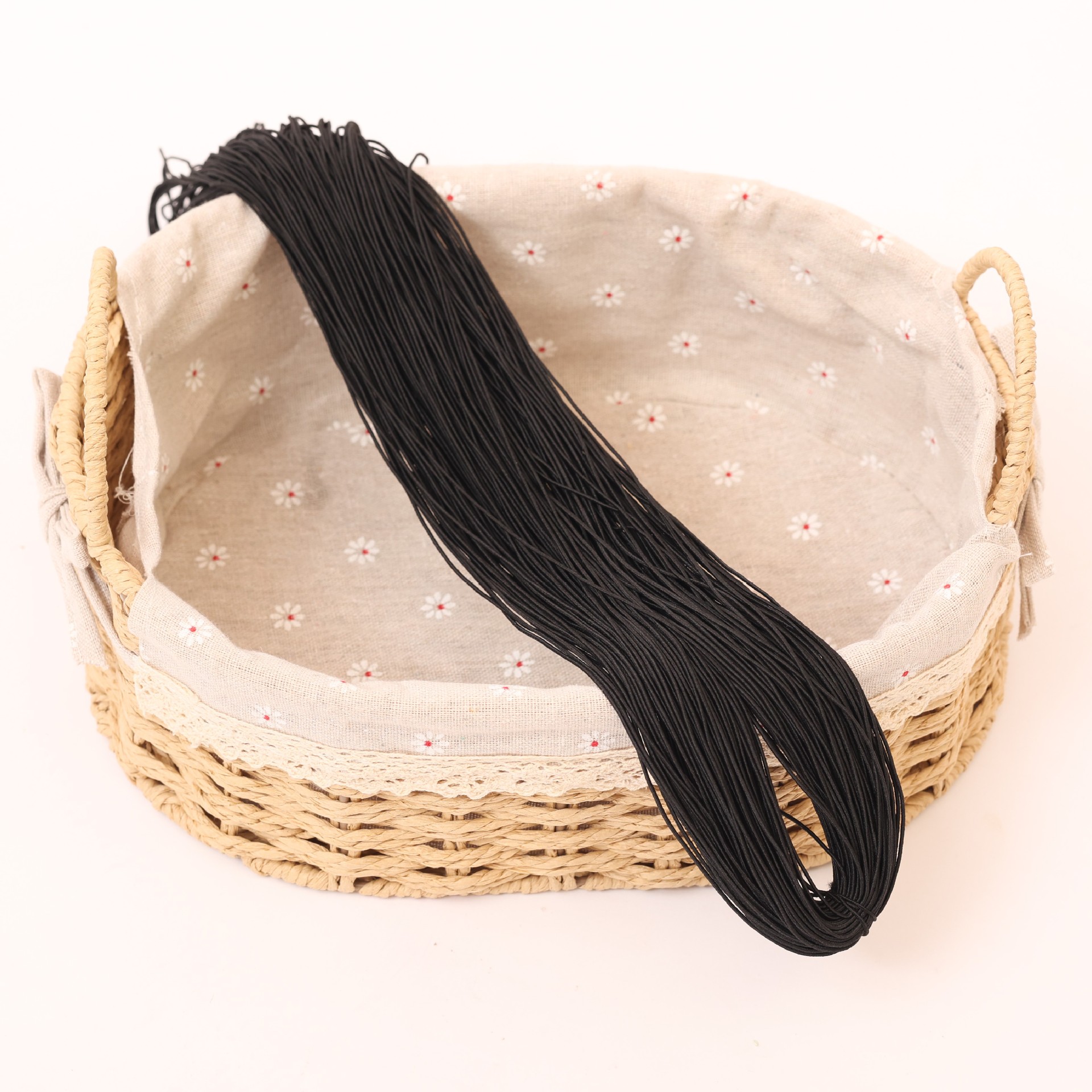 Cintas elásticas redondas al por mayor de 0.6-19mm cuerdas elásticas de color ropa como tendones de látex núcleo de cuerda elástica de alta elasticidad perlas