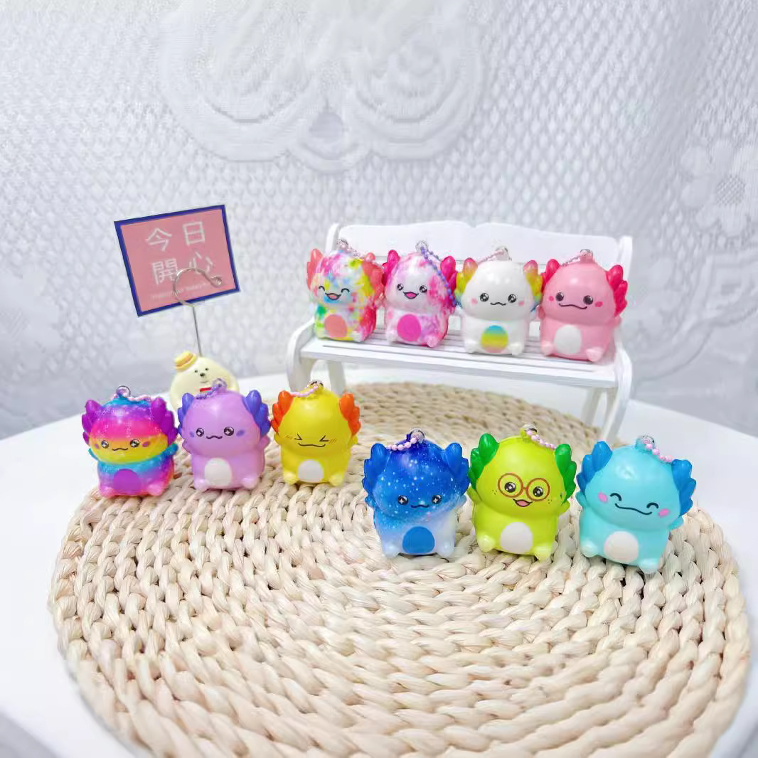 B animal pellizco música colgante decoración mochila escolar lindo juguete de rebote lento independiente PVC pequeño juguete decoración