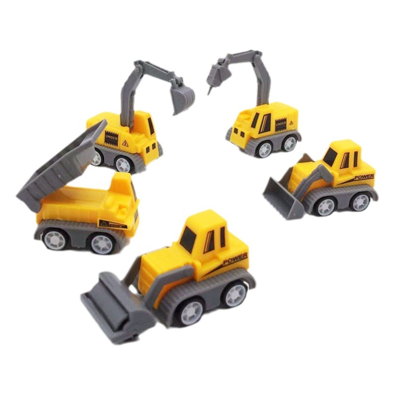 Chenghai fábrica de juguetes cinco simulación mixta Tire hacia atrás equipo de ingeniería de juguete Tire hacia atrás vehículo de ingeniería puede ser traje