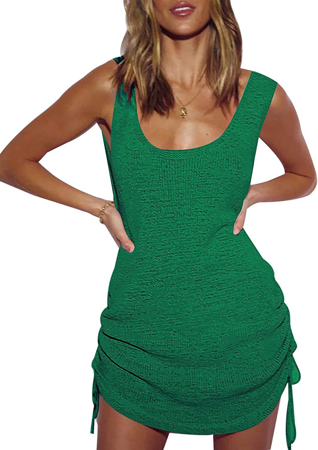 Womenu0027S Simple Style Solid Color Polyester Cover Ups