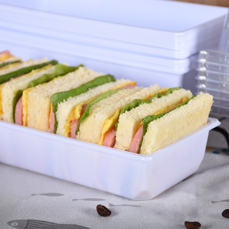 Sandwich Swiss roll puff caja transparente caja de mousse de hornear caja de embalaje de rollo de torta desechable