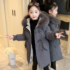 2024 New Arrival Thickened Cotton Coat for Girls, Trendy Winter Wear for Older Kids—Warm, Stylish Mid-Length Padded Jacket