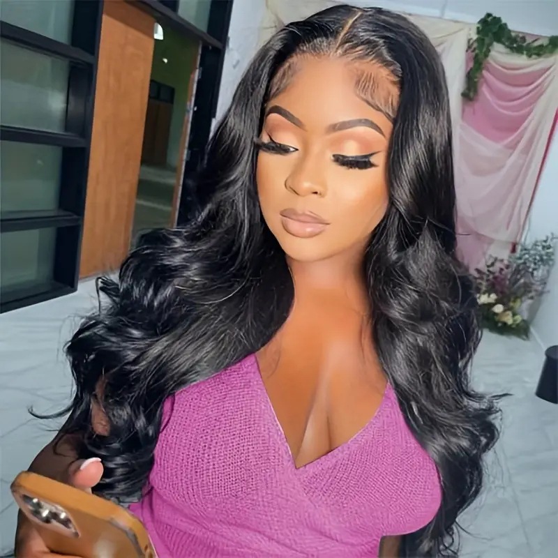 Perruque ondulée africaine bouclée en dentelle tendance, extensions de cheveux synthétiques de style européen et américain_voghion.com