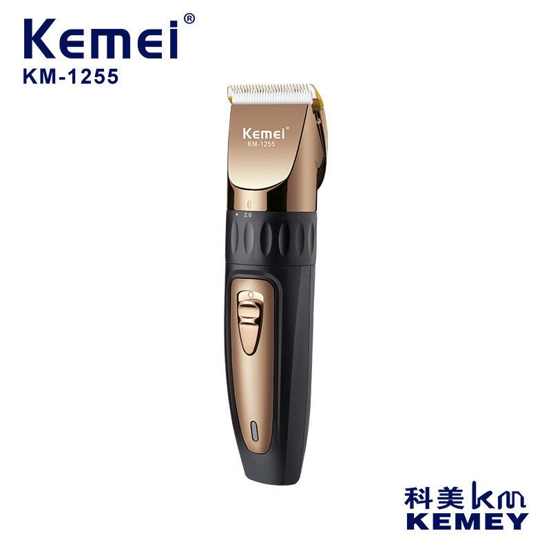 Cortadora de cabello eléctrica al por mayor transfronteriza kemei KM-1255 mini cargador de cortadora de cabello recargable universal