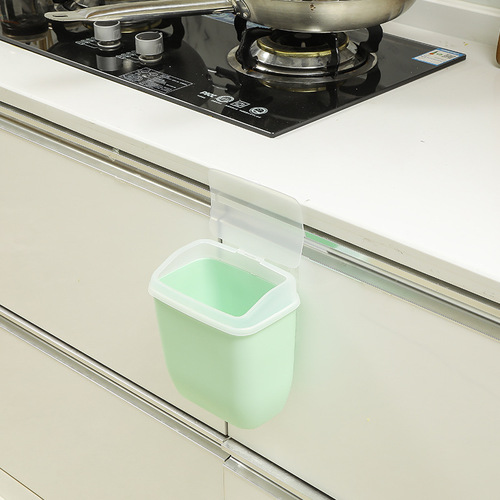 Office bathroom desktop with lid mini kitchen bedroom seamless sticker sorting paper basket wall-mounted small trash can