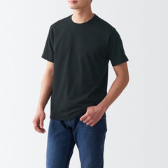 Unbranded Japanese Style Women's Loose Round Neck T-shirt Couples Casual Wear 100% Cotton Black and White Short Sleeve T-shirt