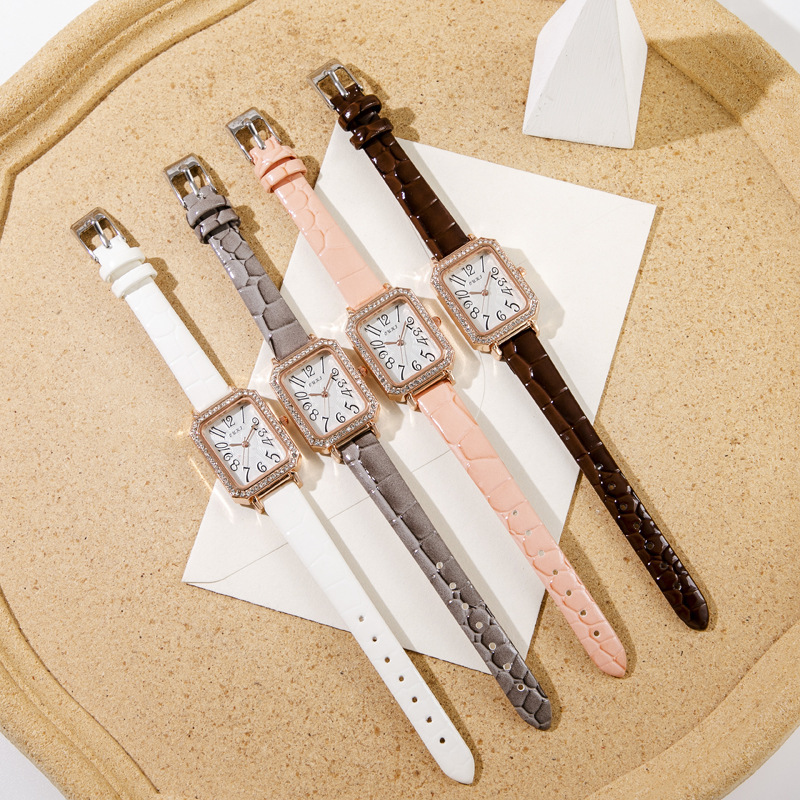 Trendy Square New Minimalist Digital Art Women's Fashion Watch_voghion.com