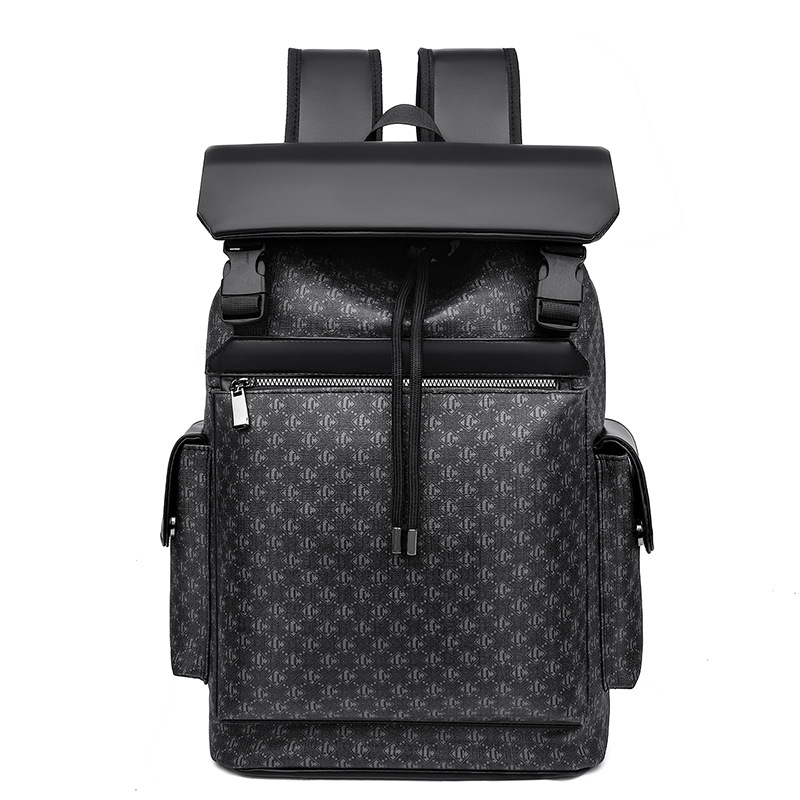 European and American style vintage men's backpack, multifunctional commuter laptop bag, college student school bag, in stock for immediate delivery
