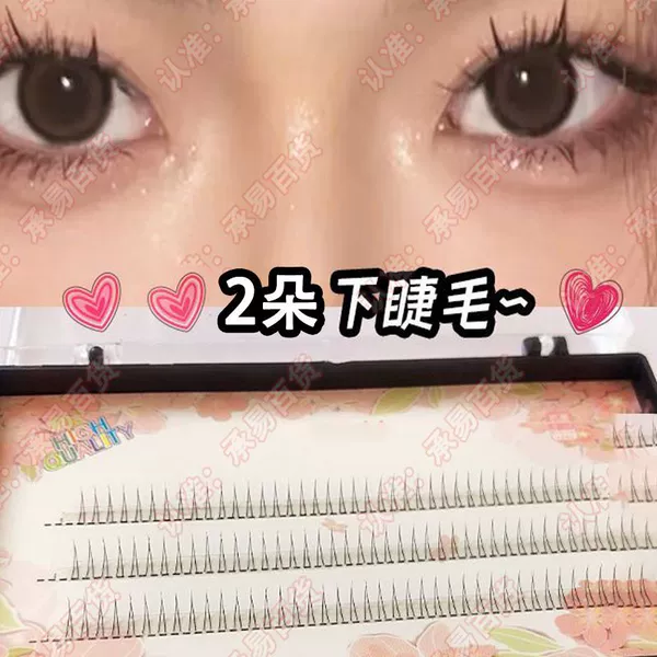 2 lower eyelashes