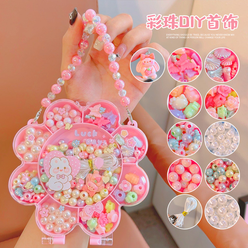 Joyero de bricolaje con flores rosas 1 pieza