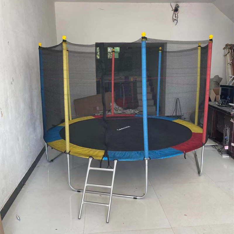 Trampolín 2,44 m para adultos y niños, exterior, con escalera y red de seguridad image 4