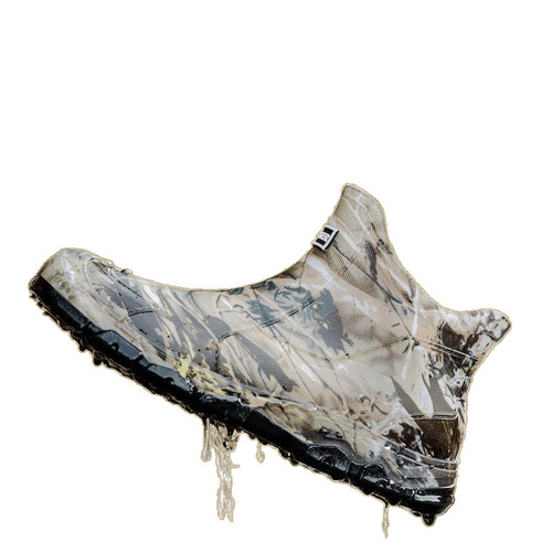 Fashion Thickened Camouflage Rain Boots Men's Short Calf Anti-Slip Kitchen Water Shoes Rain Boots Waterproof Fishing Thick Bottom Waterproof Shoes 