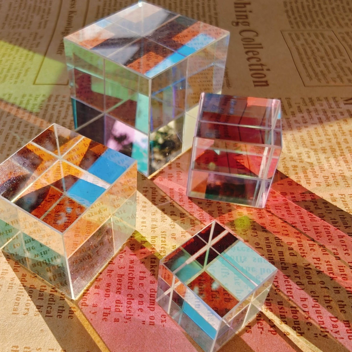 Цветной солнечный prism зеркальный светильник для спальни в кубе, солнце кристалл ловец кристальный декор